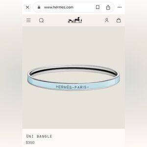 Hermes Paris Uni bangle (never worn, new in box) - in bleu polaire.